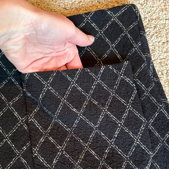 LOFT Black and Gray A-Line Skirt - Picture 6 of 9